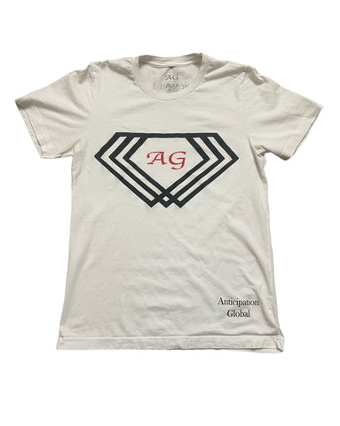 White/ Red/ Black AG Logo TEE